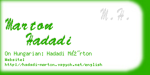 marton hadadi business card